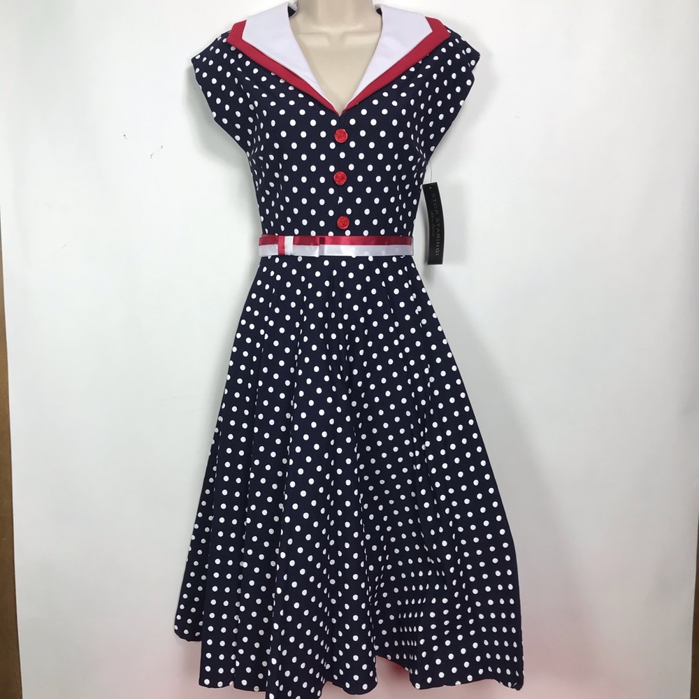 Stop Staring Red White Blue Swing Dress